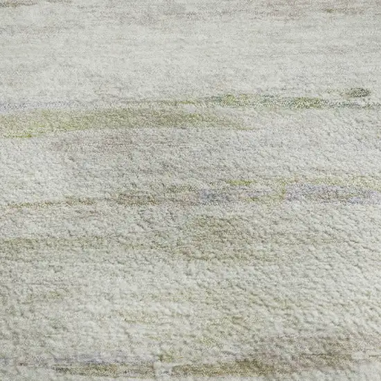 Ivory And Beige Abstract Washable Area Rug With UV Protection Photo 4