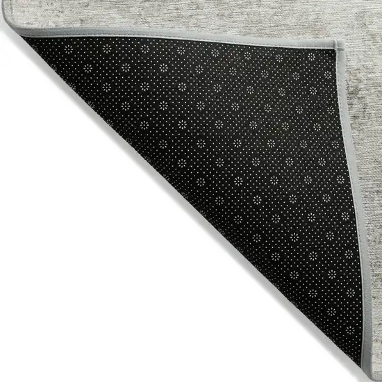 Ivory And Beige Abstract Washable Indoor Outdoor Area Rug Photo 4