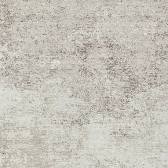 Ivory And Beige Abstract Washable Indoor Outdoor Area Rug Photo 6