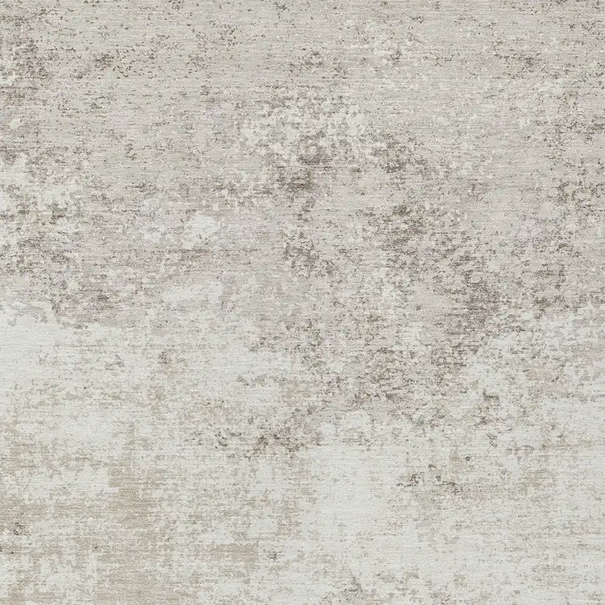 Ivory And Beige Abstract Washable Indoor Outdoor Area Rug Photo 6