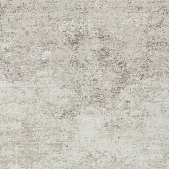 Ivory And Beige Abstract Washable Indoor Outdoor Area Rug Photo 6