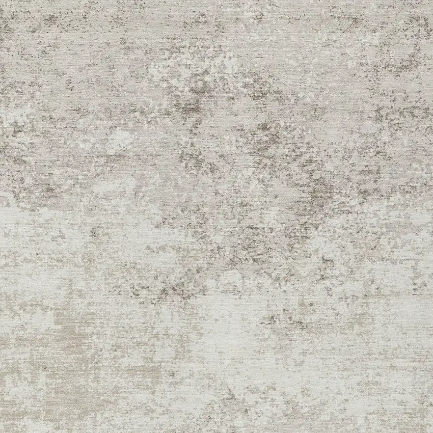 Ivory And Beige Abstract Washable Indoor Outdoor Area Rug Photo 6