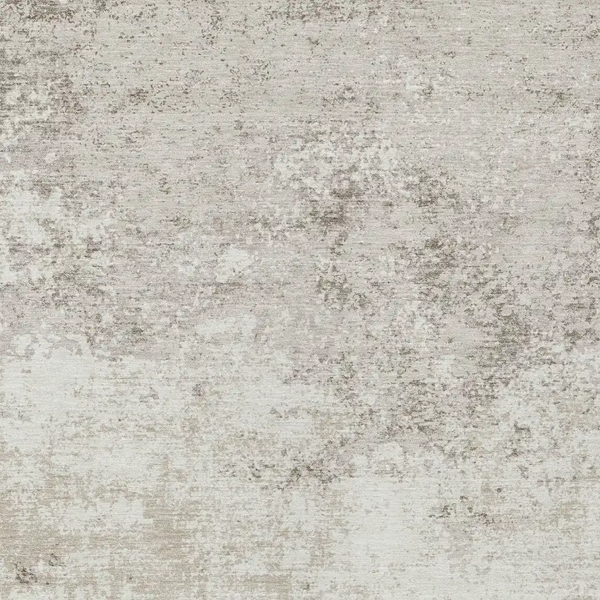 Ivory And Beige Abstract Washable Indoor Outdoor Area Rug Photo 6