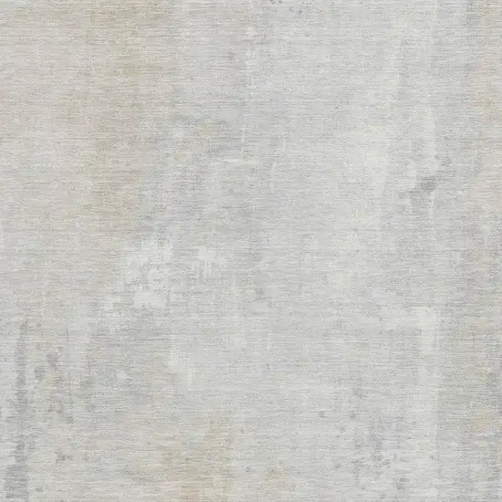 Ivory And Beige Abstract Washable Indoor Outdoor Area Rug Photo 3