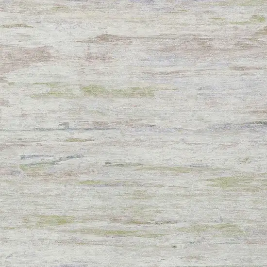 Ivory And Beige Abstract Washable Indoor Outdoor Area Rug Photo 3