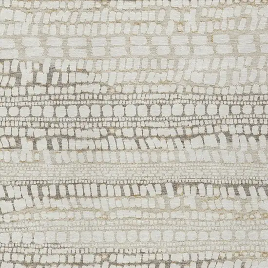 Ivory And Beige Abstract Washable Indoor Outdoor Area Rug Photo 2
