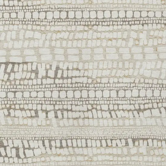 Ivory And Beige Abstract Washable Indoor Outdoor Area Rug Photo 2