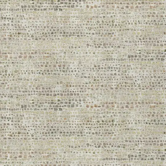 Ivory And Beige Abstract Washable Indoor Outdoor Area Rug Photo 2