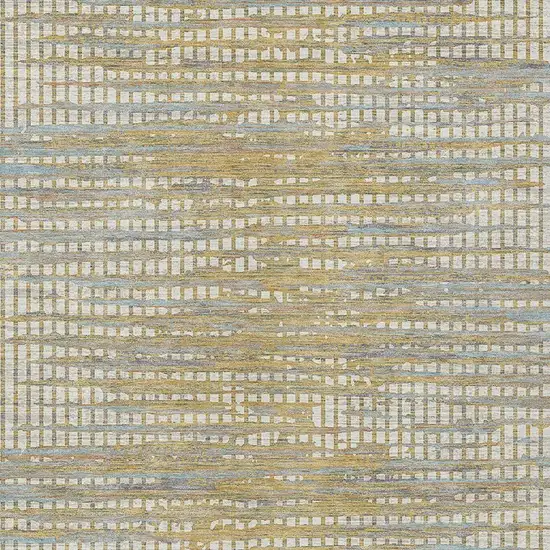 Ivory And Beige Abstract Washable Indoor Outdoor Area Rug Photo 2