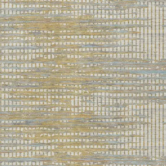 Ivory And Beige Abstract Washable Indoor Outdoor Area Rug Photo 2