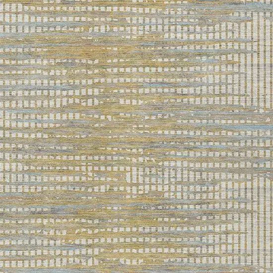 Ivory And Beige Abstract Washable Indoor Outdoor Area Rug Photo 2