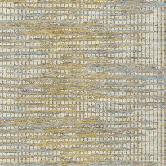 Ivory And Beige Abstract Washable Indoor Outdoor Area Rug Photo 2