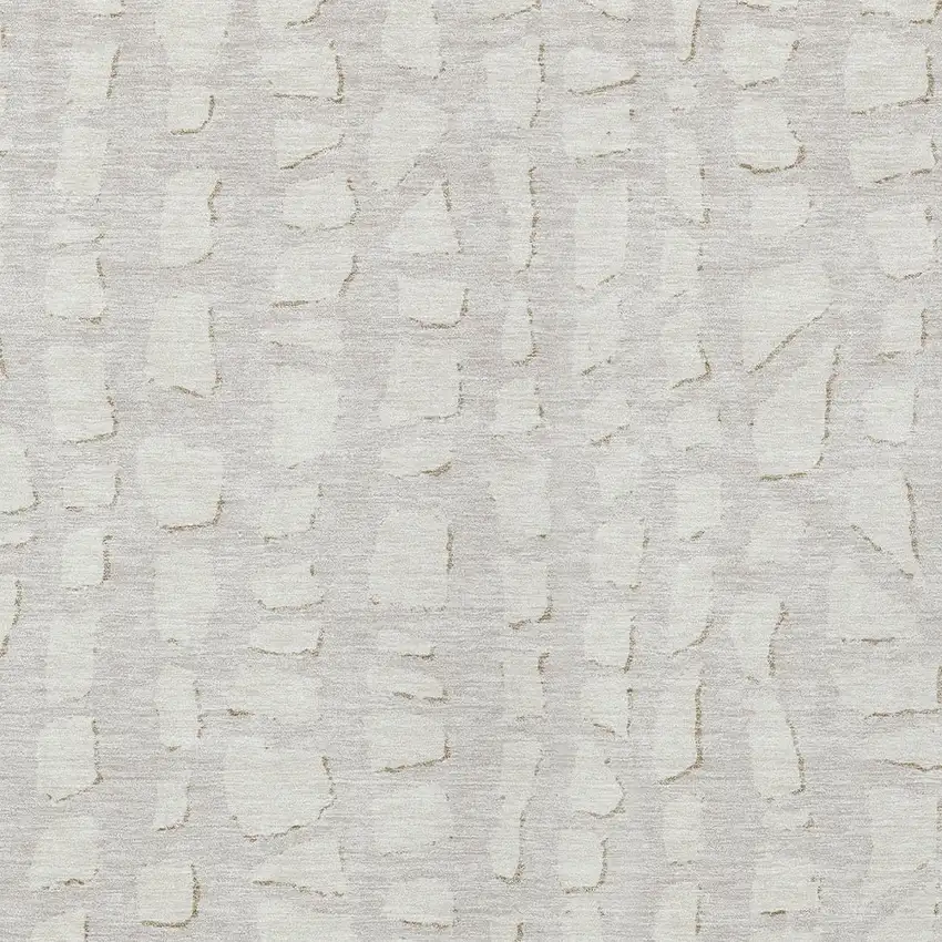 Ivory And Beige Abstract Washable Indoor Outdoor Area Rug Photo 4