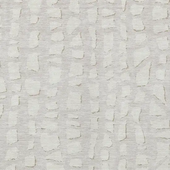 Ivory And Beige Abstract Washable Indoor Outdoor Area Rug Photo 4