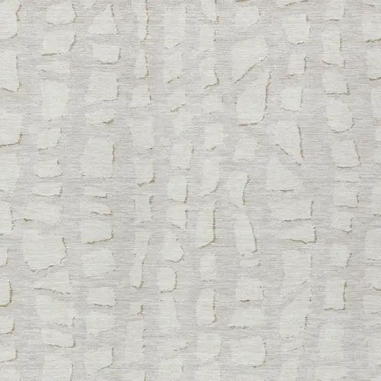 Ivory And Beige Abstract Washable Indoor Outdoor Area Rug Photo 5