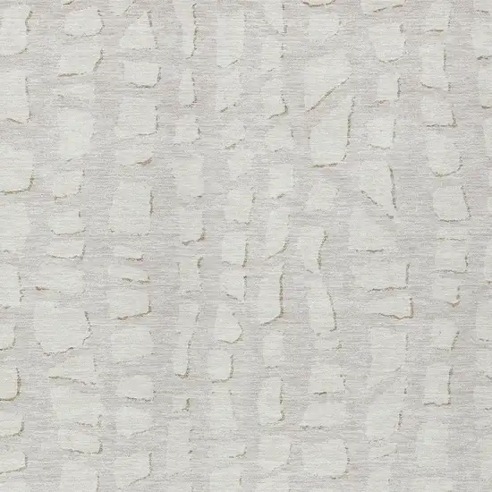 Ivory And Beige Abstract Washable Indoor Outdoor Area Rug Photo 4