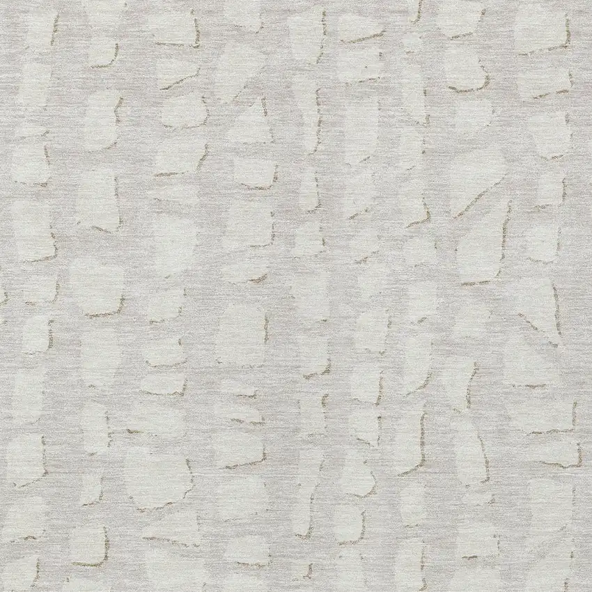 Ivory And Beige Abstract Washable Indoor Outdoor Area Rug Photo 5