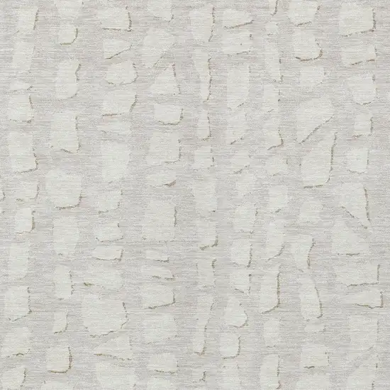 Ivory And Beige Abstract Washable Indoor Outdoor Area Rug Photo 5