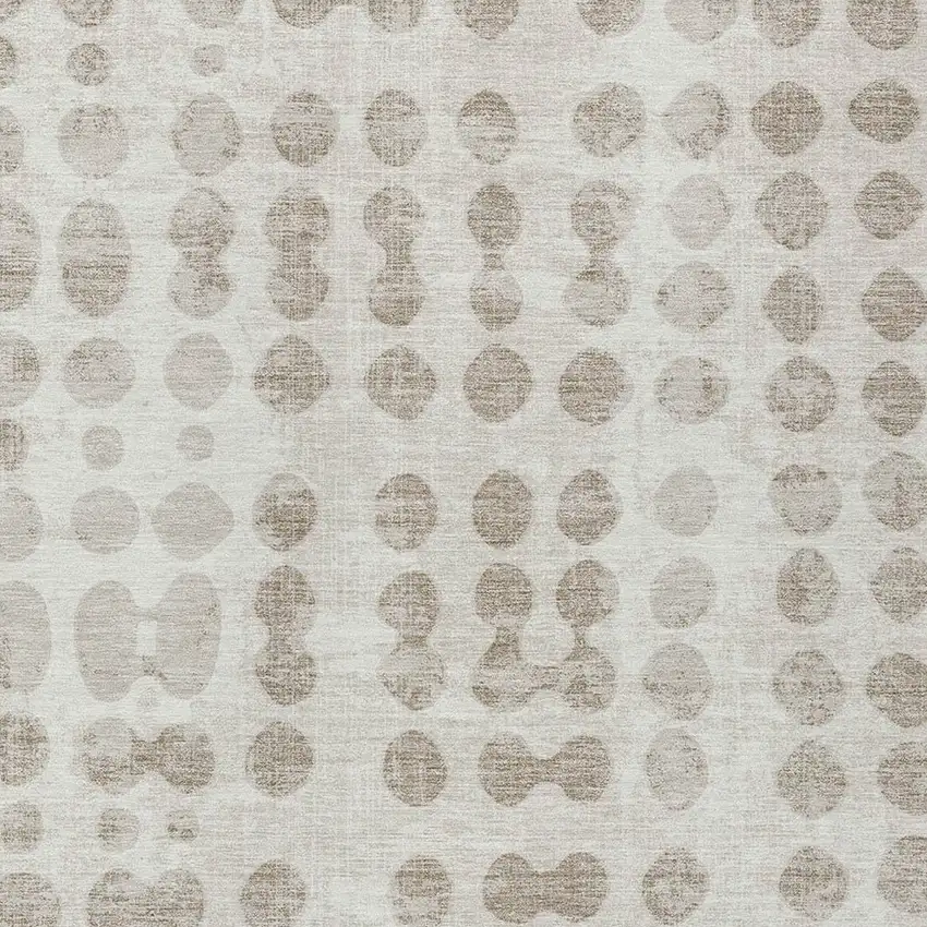 Ivory And Beige Abstract Washable Indoor Outdoor Area Rug Photo 6