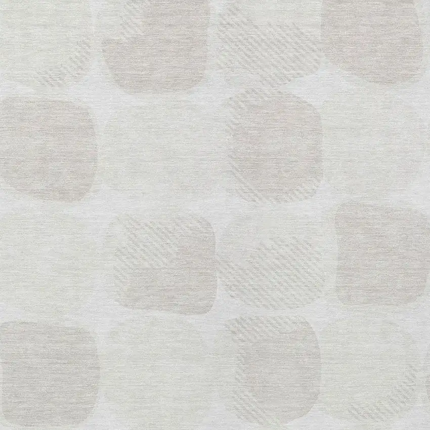 Ivory And Beige Abstract Washable Indoor Outdoor Area Rug Photo 6