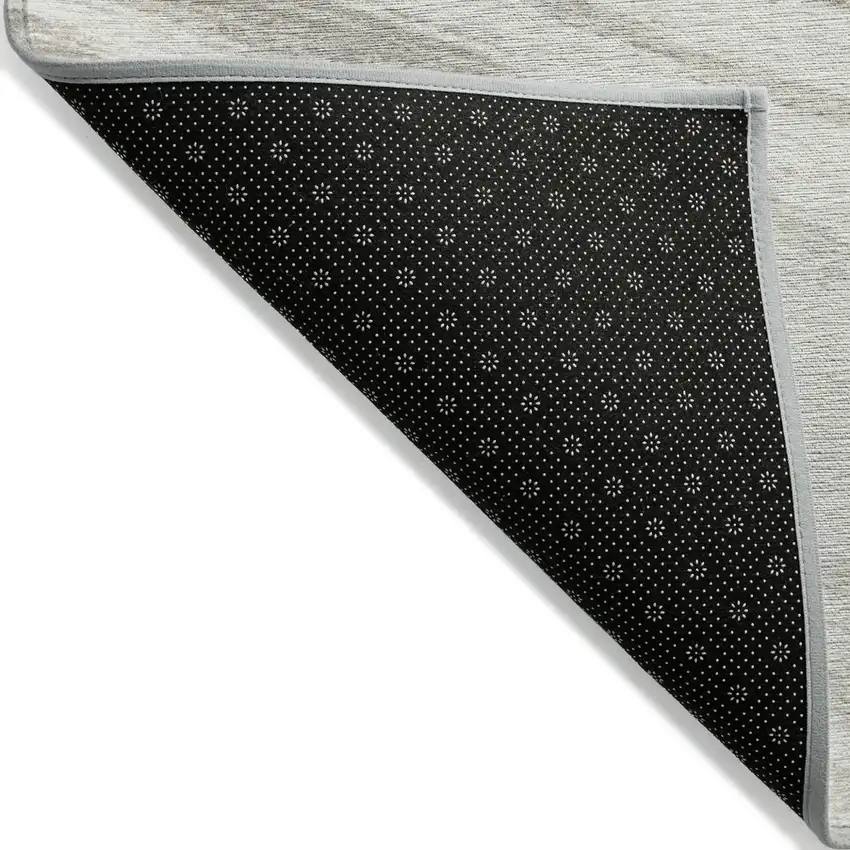 Ivory And Beige Abstract Washable Indoor Outdoor Area Rug Photo 4