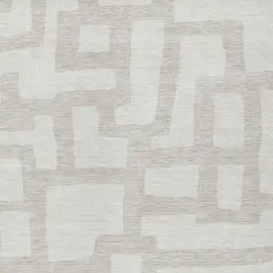 Photo of Ivory And Beige Abstract Washable Indoor Outdoor Area Rug