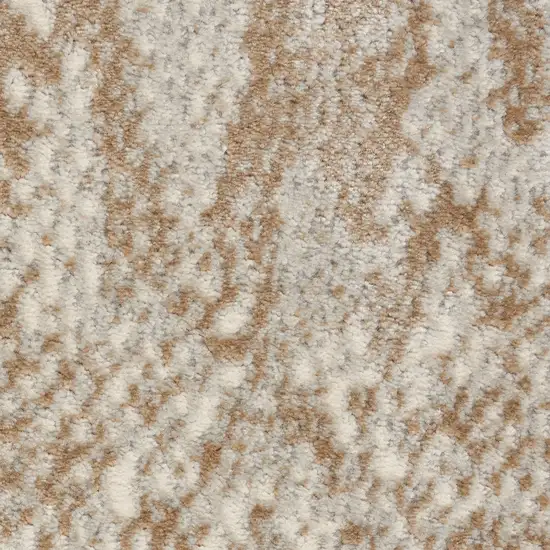 Ivory And Beige Animal Print Distressed Area Rug Photo 3