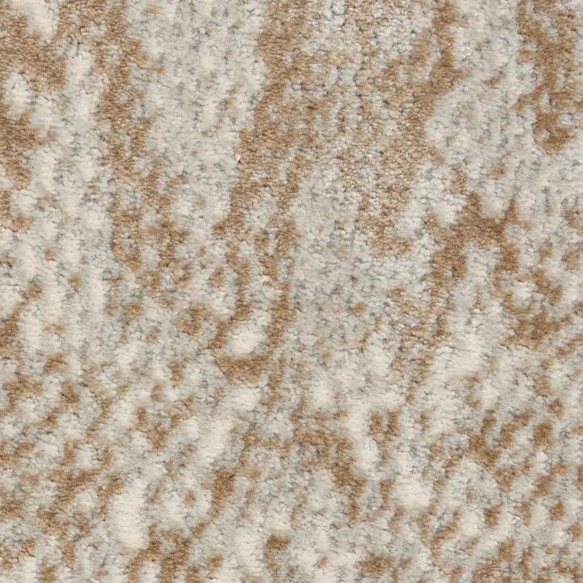 Ivory And Beige Animal Print Distressed Area Rug Photo 3