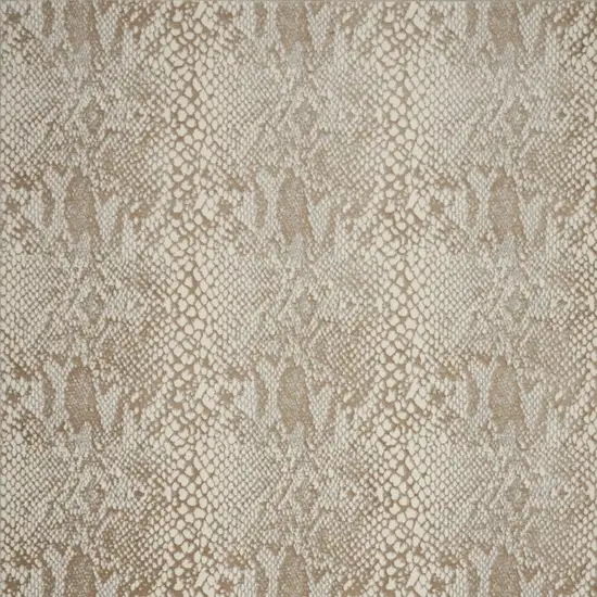 Ivory And Beige Animal Print Distressed Area Rug Photo 8