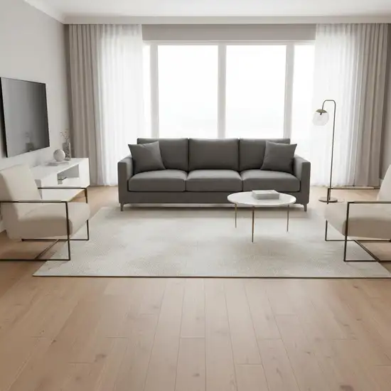 Ivory And Beige Chevron Washable Area Rug With UV Protection Photo 2