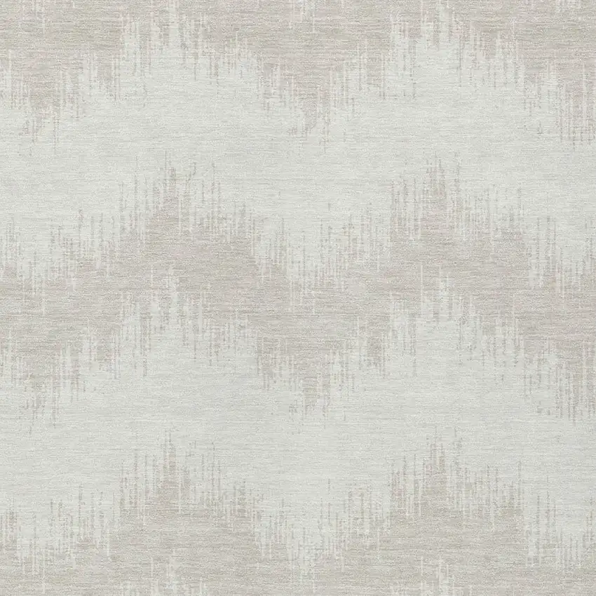 Ivory And Beige Chevron Washable Indoor Outdoor Area Rug Photo 6