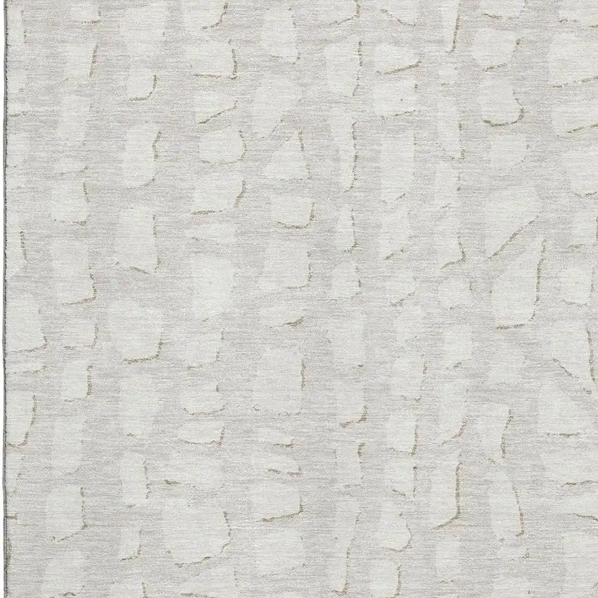 Ivory And Beige Cobblestone Washable Area Rug With UV Protection Photo 3