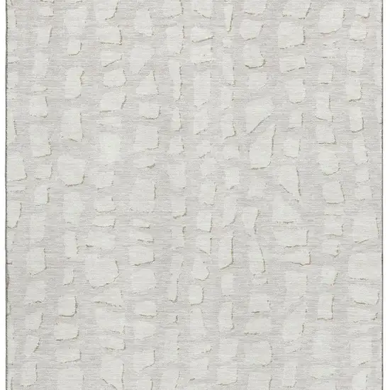 Ivory And Beige Cobblestone Washable Area Rug With UV Protection Photo 3