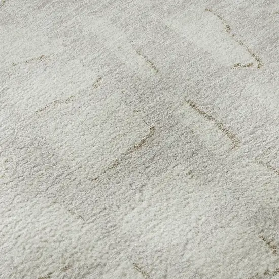 Ivory And Beige Cobblestone Washable Area Rug With UV Protection Photo 9