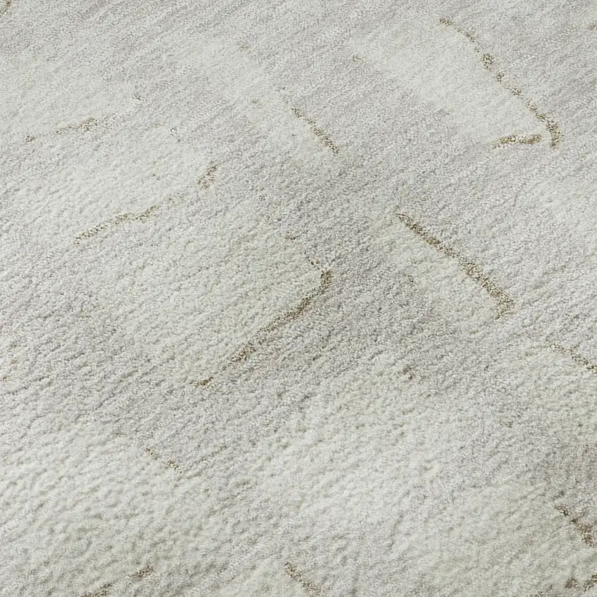 Ivory And Beige Cobblestone Washable Area Rug With UV Protection Photo 9