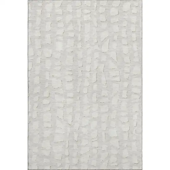 Ivory And Beige Cobblestone Washable Area Rug With UV Protection Photo 1