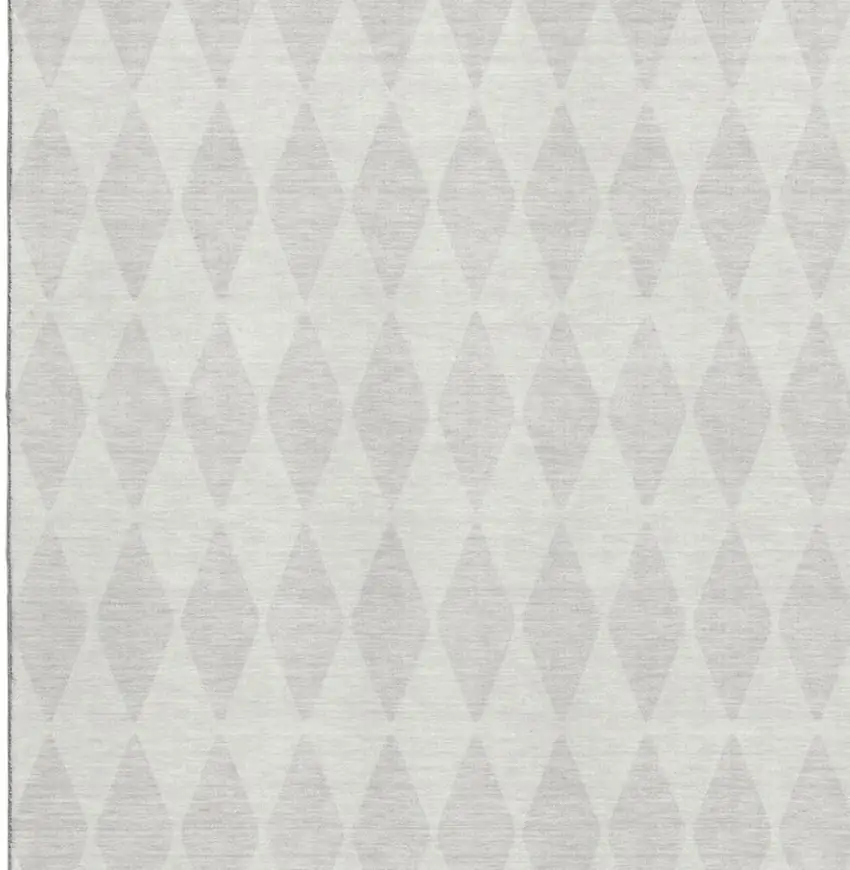 Ivory And Beige Diamond Washable Area Rug With UV Protection Photo 3