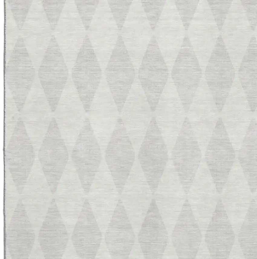 Ivory And Beige Diamond Washable Area Rug With UV Protection Photo 3