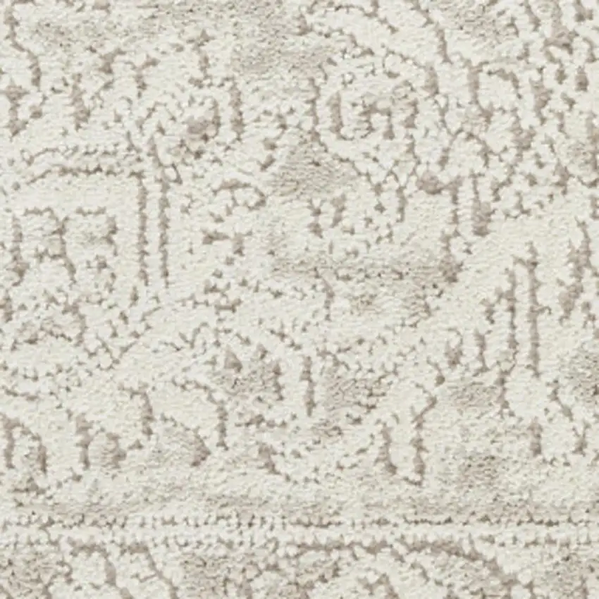 Ivory And Beige Floral Distressed Non Skid Area Rug Photo 1