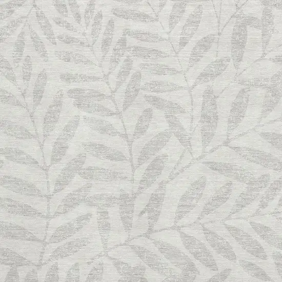 Ivory And Beige Floral Washable Area Rug With UV Protection Photo 3