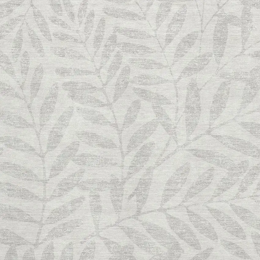 Ivory And Beige Floral Washable Area Rug With UV Protection Photo 3