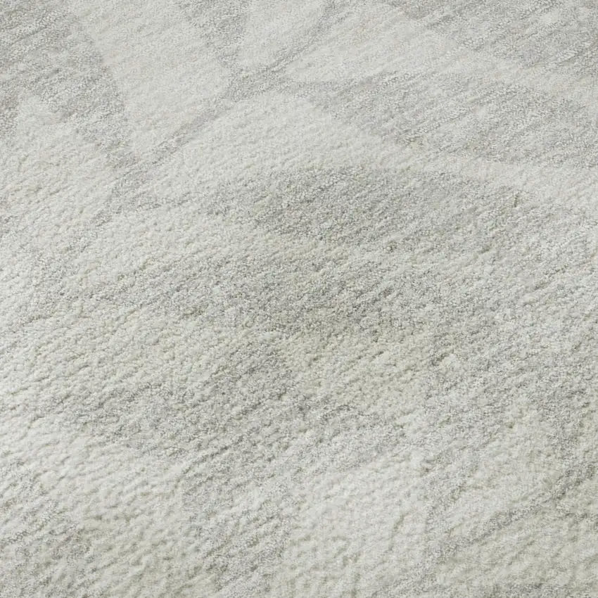 Ivory And Beige Floral Washable Area Rug With UV Protection Photo 7