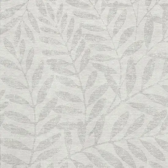 Ivory And Beige Floral Washable Area Rug With UV Protection Photo 3