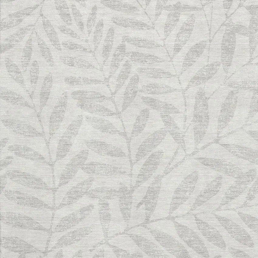 Ivory And Beige Floral Washable Area Rug With UV Protection Photo 3