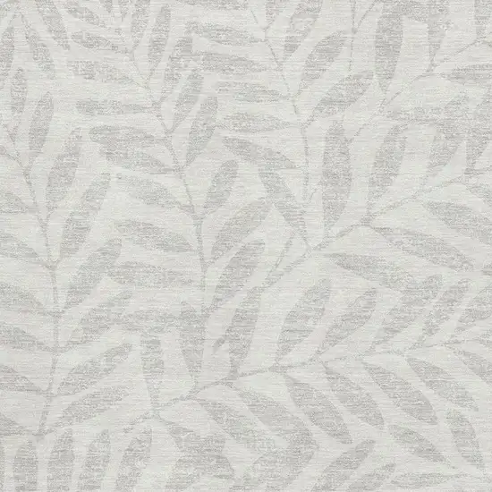 Ivory And Beige Floral Washable Area Rug With UV Protection Photo 3