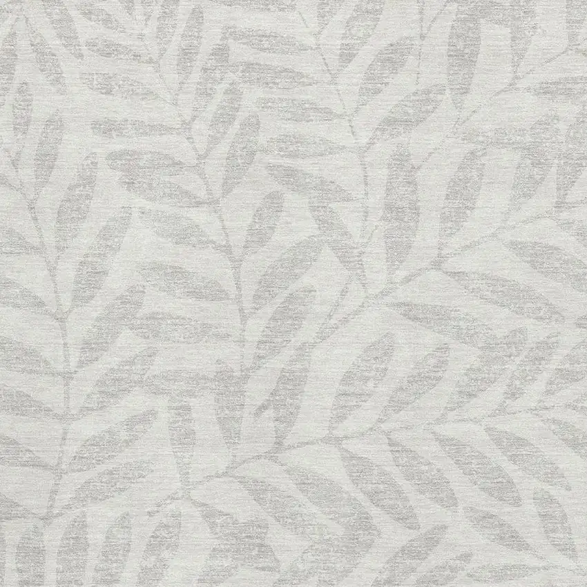 Ivory And Beige Floral Washable Area Rug With UV Protection Photo 3