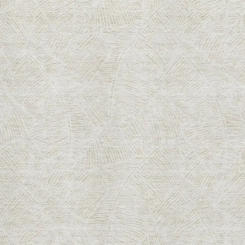 Ivory And Beige Floral Washable Area Rug With UV Protection Photo 3