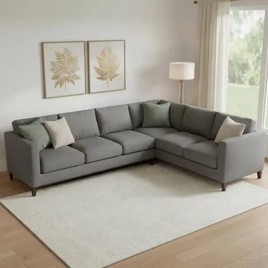 Ivory And Beige Floral Washable Area Rug With UV Protection Photo 1