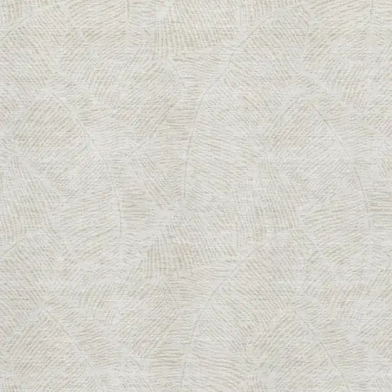 Ivory And Beige Floral Washable Area Rug With UV Protection Photo 3