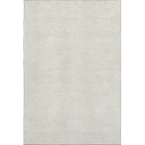 Photo of Ivory And Beige Floral Washable Area Rug With UV Protection
